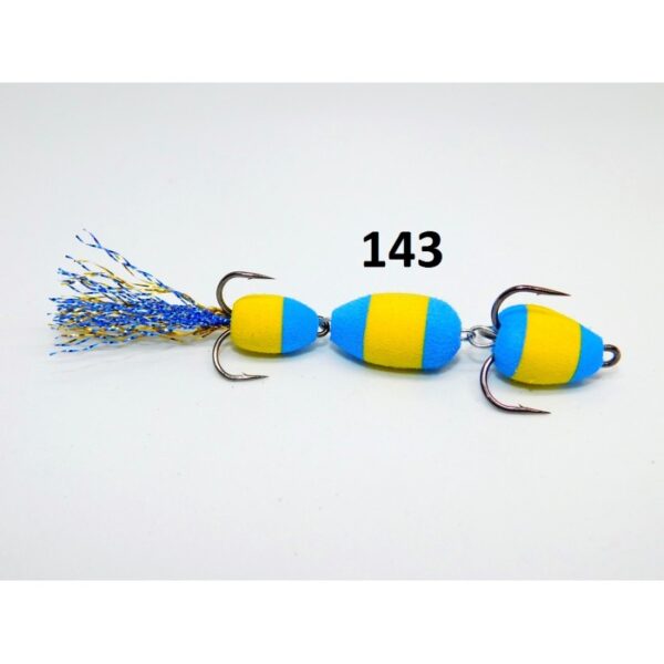 Mandula model 143 3 segmenti 2 culori galben/albastru